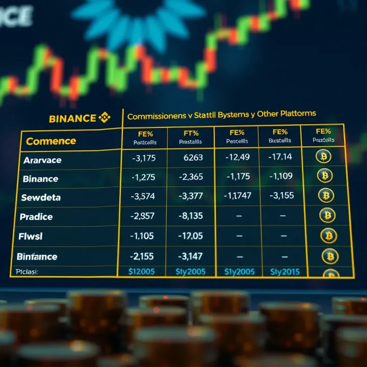 Comparison chart displaying Binance commissions versus other cryptocurrency platforms