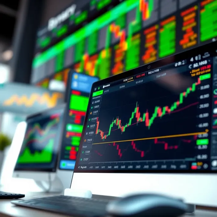 Binary.com trading platform interface showcasing options and financial charts