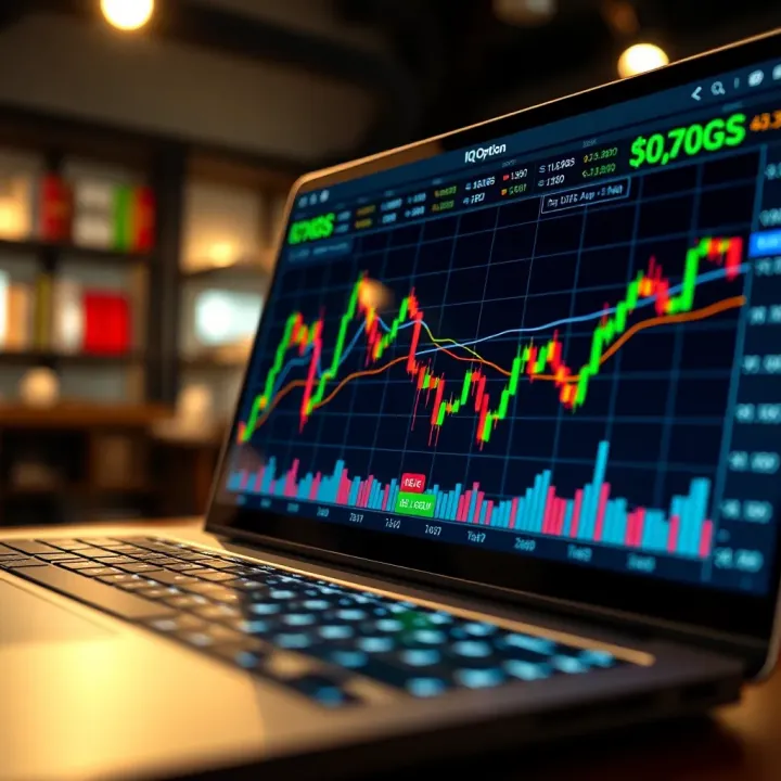 Graph depicting binary options trading trends on a digital platform