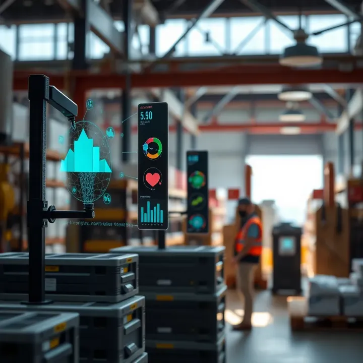 Industrial Applications and Benefits of Bitcode AI Visualization of various industries benefiting from Bitcode AI including finance, healthcare, and logistics