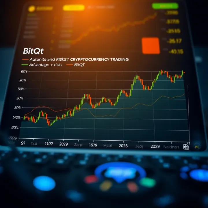 Benefits and Risks of Automated Cryptocurrency Trading with BitQT Graph illustrating the advantages and potential risks of automated crypto trading with BitQT