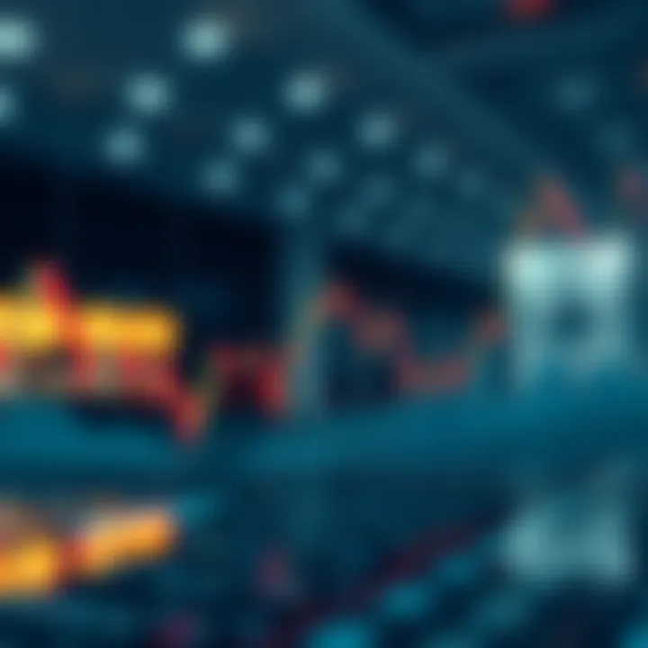 Graph illustrating sharp decline in financial index with market volatility indicators