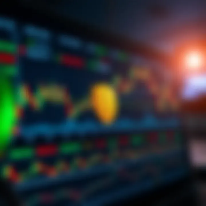 Illustration showing a safe and secure forex trading platform interface with charts and currency symbols