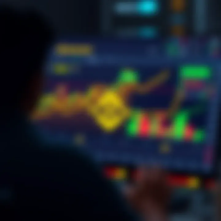 User interface showing cryptocurrency trading dashboard on Binance platform tailored for Colombian users