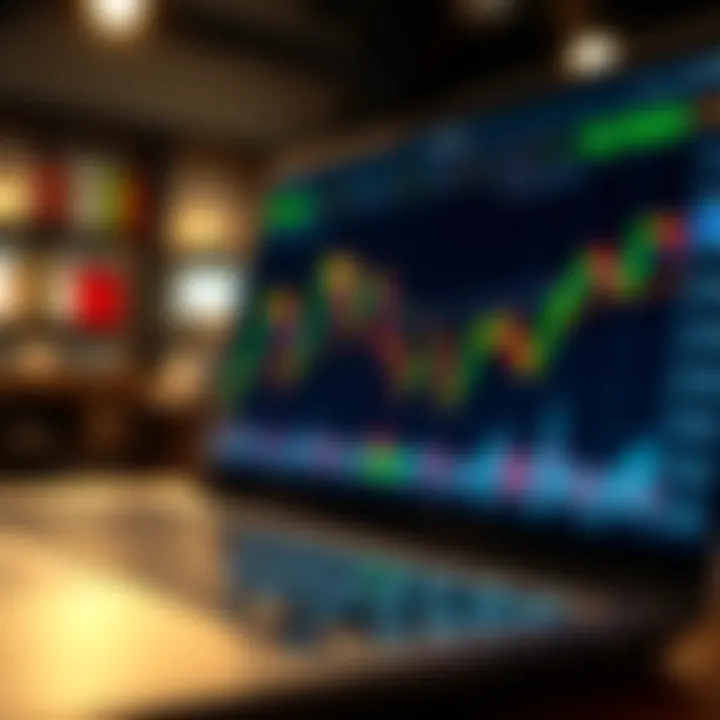 Graph depicting binary options trading trends on a digital platform