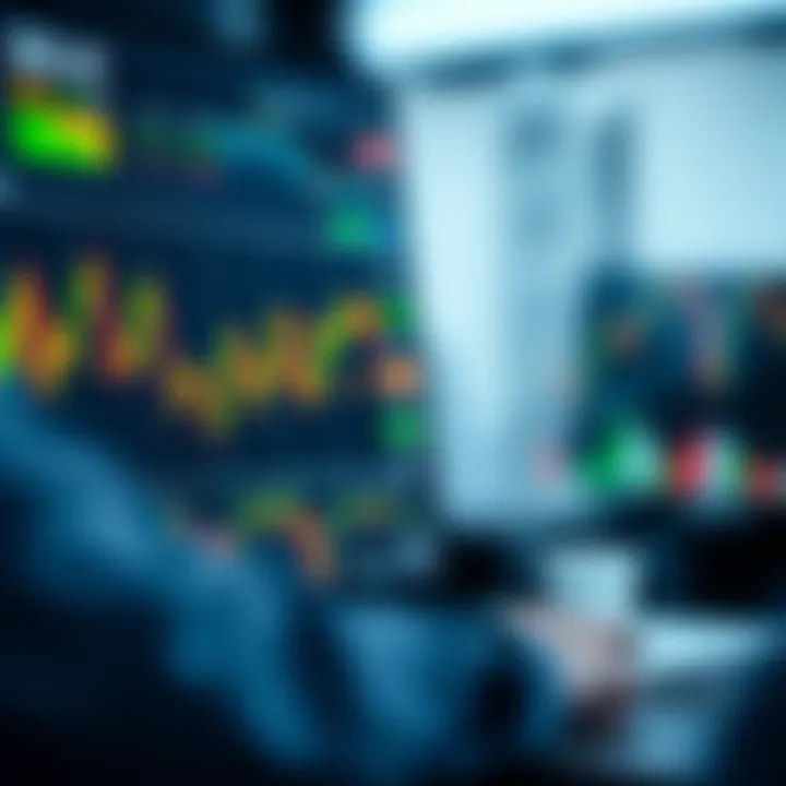 Binary options trading interface with strategic indicators highlighted