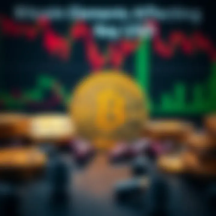 Visual representation of key factors influencing Bitcoin's market value today