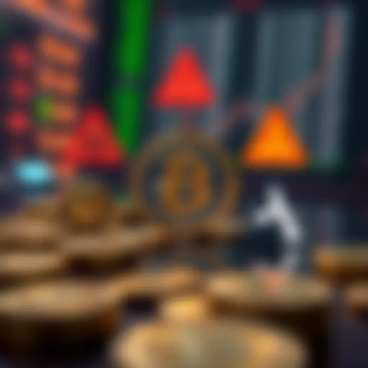 Investment Risks and Security Considerations in Bitcoin Motion Visual depiction of cryptocurrency risk and security symbols highlighting investment concerns