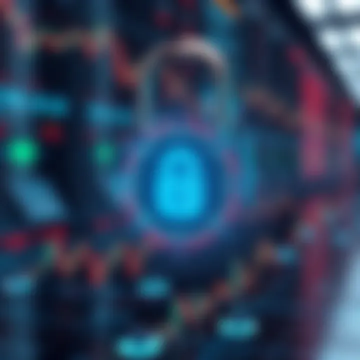 Secure digital lock symbolizing advanced security features of BitTrader platform