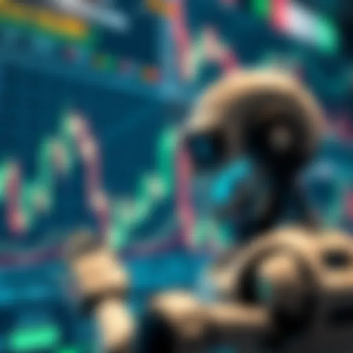 Automated Trading Bot Executing Transactions on Financial Market Interface Graph showcasing automated trading bot executing financial transactions on digital stock market interface