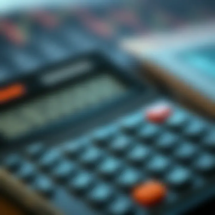 Calculator Used for Pip Computations in Trading Risk Management Calculator displaying pip calculations for currency trading risk management