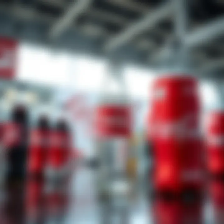 Coca-Cola branding elements illustrating strong global marketing and brand recognition