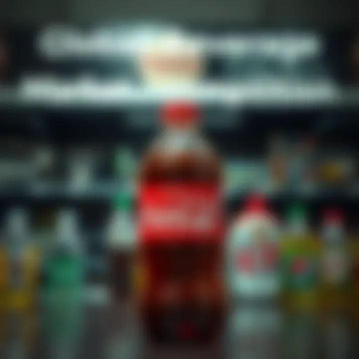 Global soft drink market competition landscape with major beverage brands and market share representation