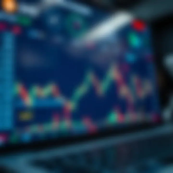 Digital chart displaying various cryptocurrency performance metrics