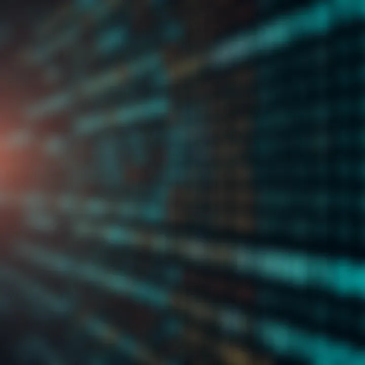 Illustration of binary data representation with sequences of zeroes and ones