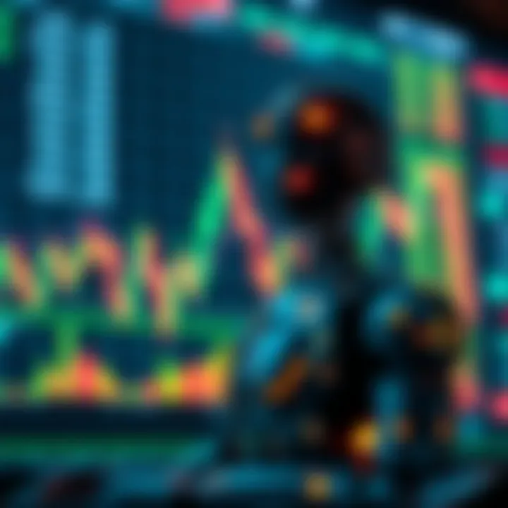 Graph showing automated trading bot monitoring financial markets