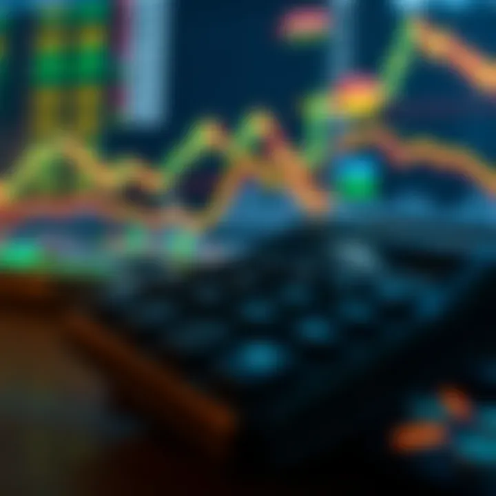 Digital trading calculator displaying various financial metrics on a modern screen
