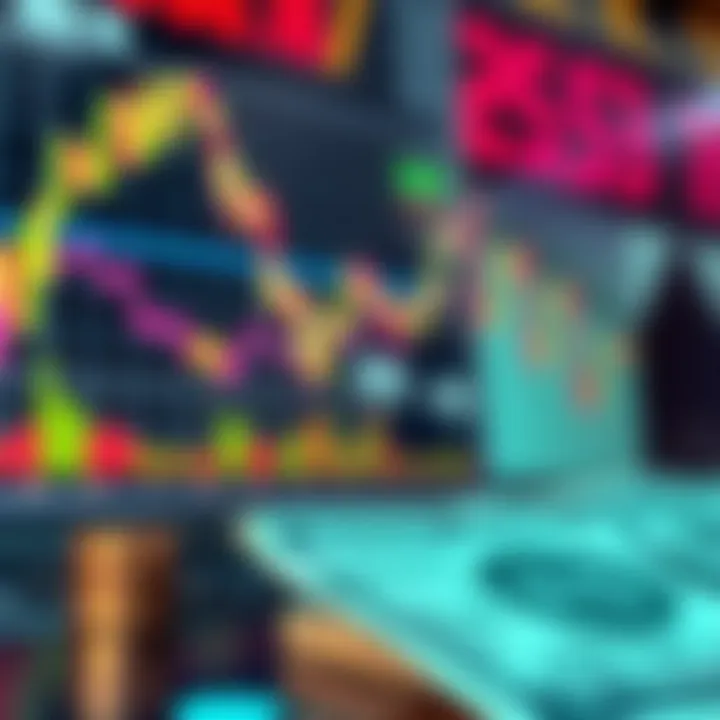 Illustration of financial market fluctuations impacting currency value with charts and indicators