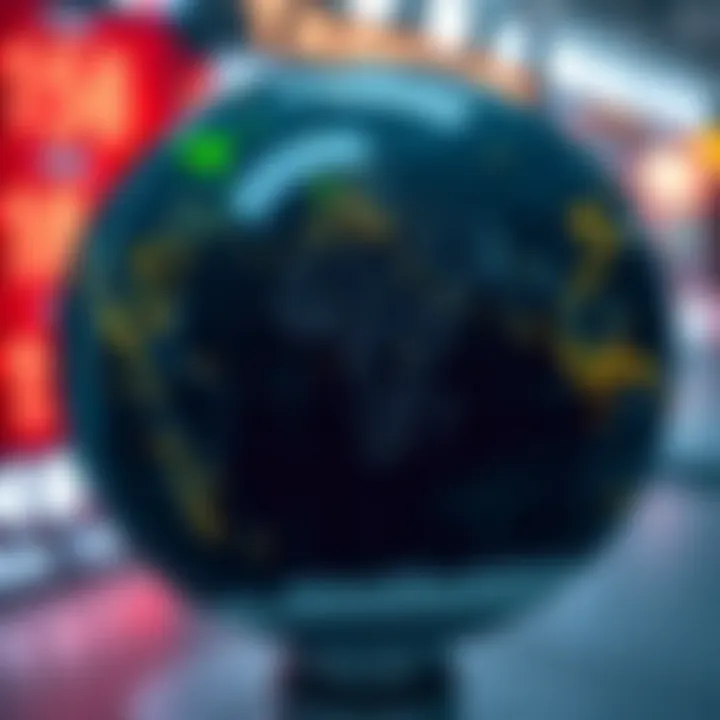 Impact of Global Time Zones on International Stock Market Trading Global map highlighting time zone differences affecting international stock trading