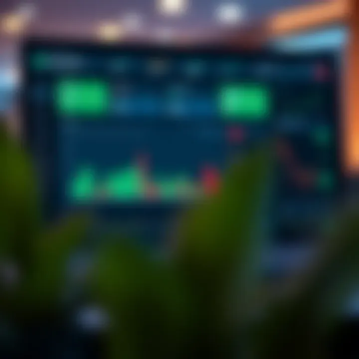 Dashboard interface of Quotex trading platform with demo account metrics visible