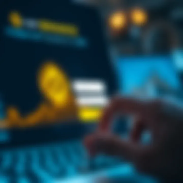 User entering login credentials on Binance platform