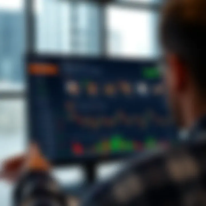 Dashboard view of IQ Option trading platform featuring various asset options and trading charts