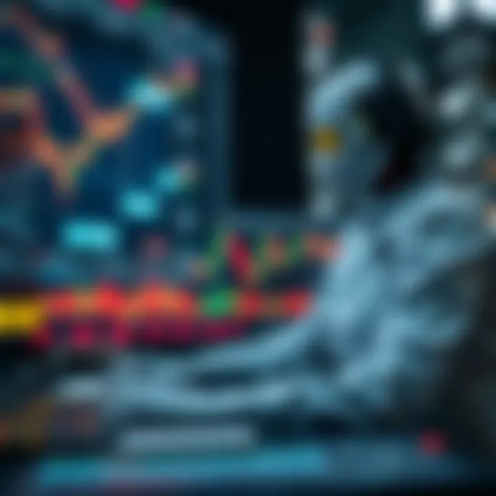 Automated Strategy Creation and Risk Oversight Powered by AI Concept of automated trading strategy generation and risk management using advanced AI technology