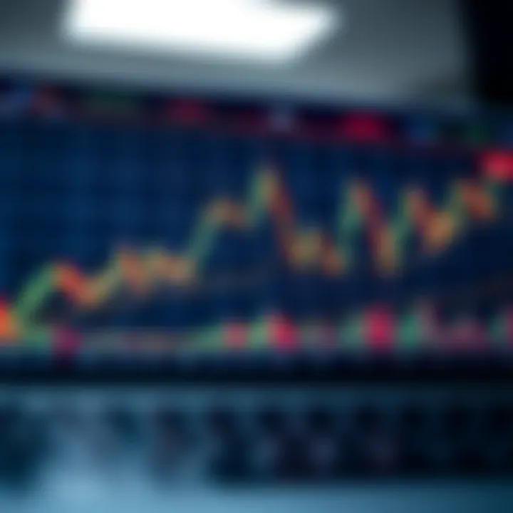Currency Trading Trends on a Forex Trading Platform Graph depicting upward trend in currency trading with digital forex platform interface