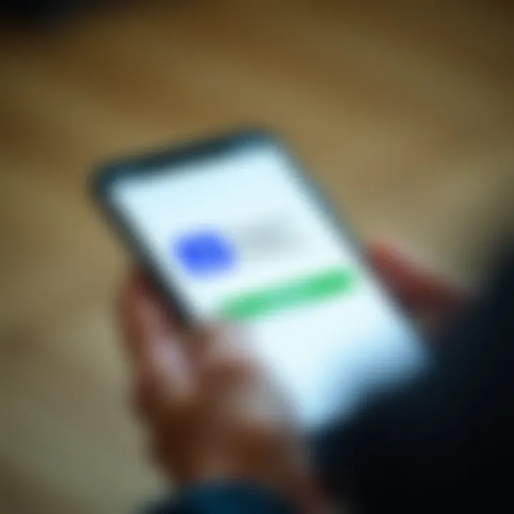 Downloading IQ Option Application on Mobile Device in Colombia Mobile phone screen showing the IQ Option app download page with download button highlighted