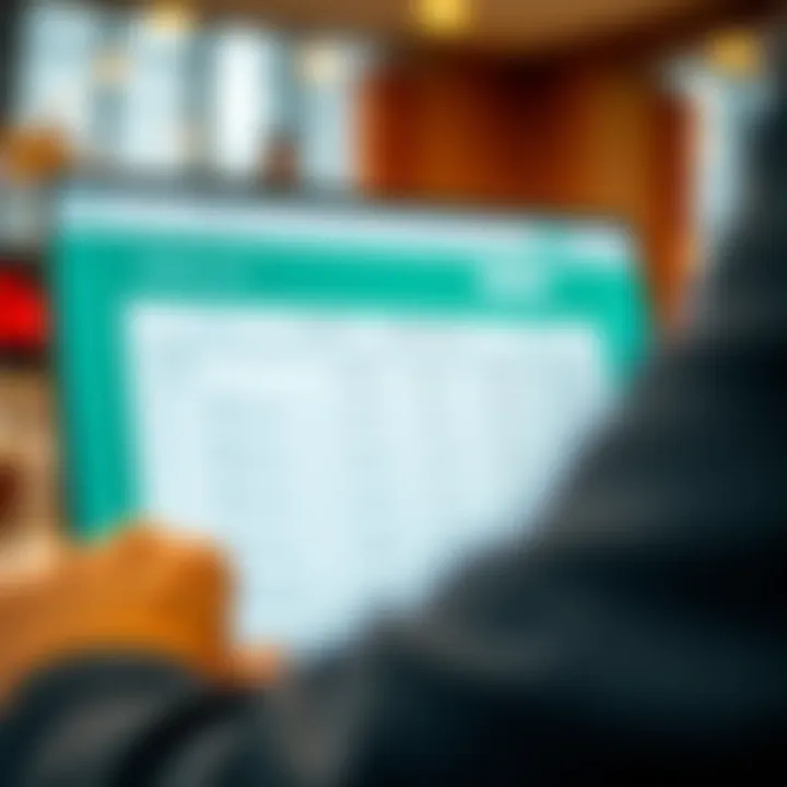 Digital platform interface showing loan options comparison