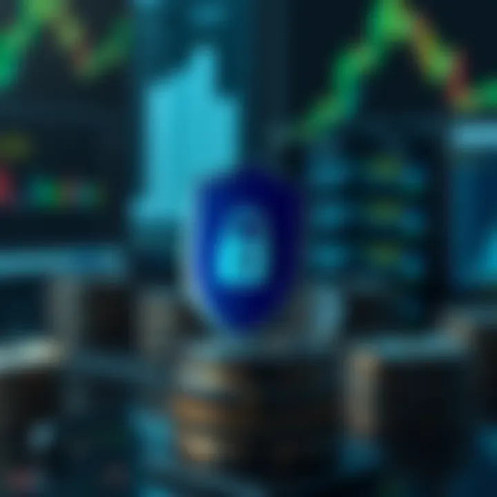 Graphical representation of investment tools and security features in PocketOption