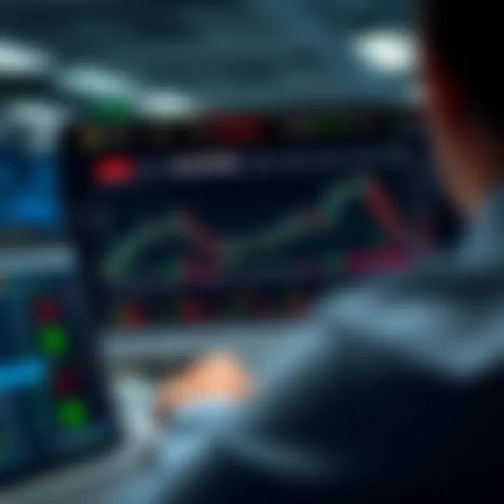 Diagram illustrating the operation of the OQ Option trading platform with charts and digital interface