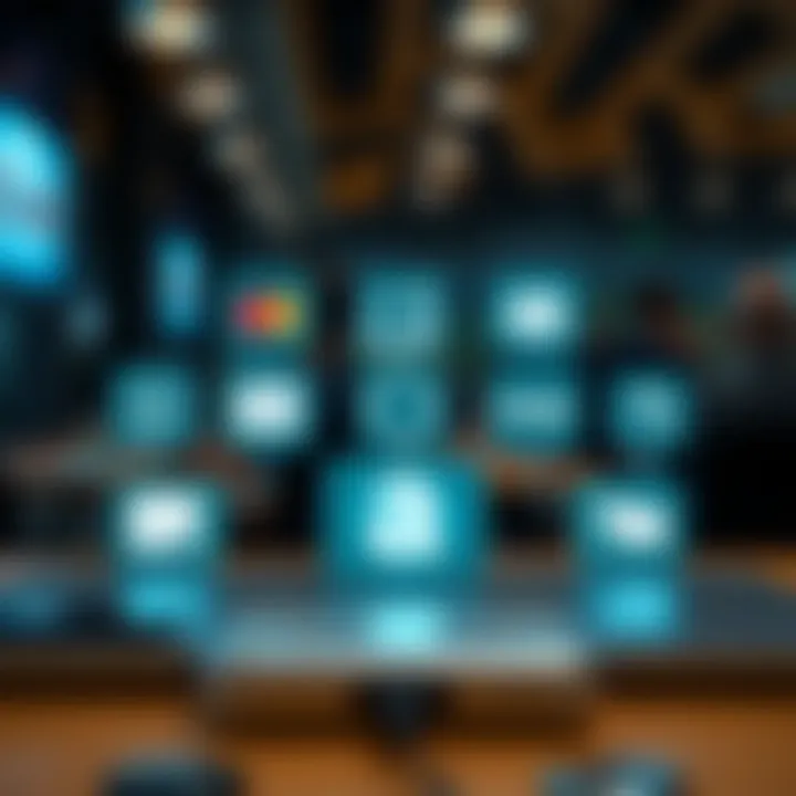 Various electronic payment methods icons representing options for financial transfers in Colombia