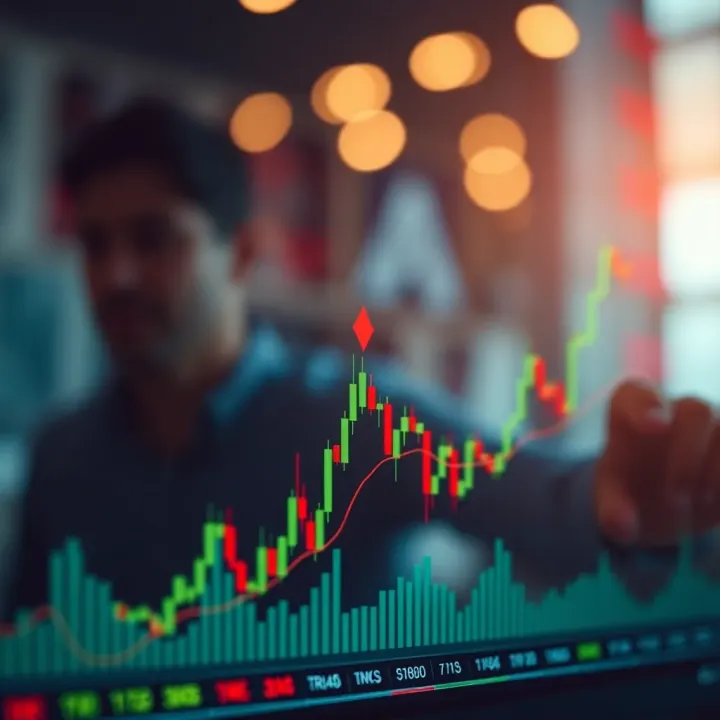 Graph depicting price trend reversal after bullish divergence confirmation in Colombian financial market