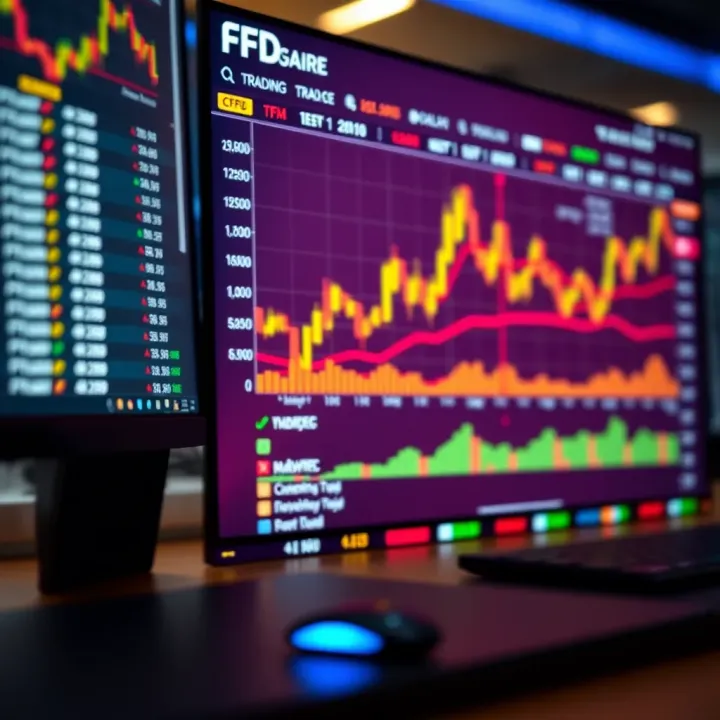 Interface of a CFD trading platform showing available tools and options for investment management