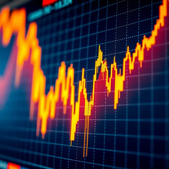 Volatility Pattern of Boom Index in Trading Graph showing the volatile price movements of a financial index with sharp peaks and troughs