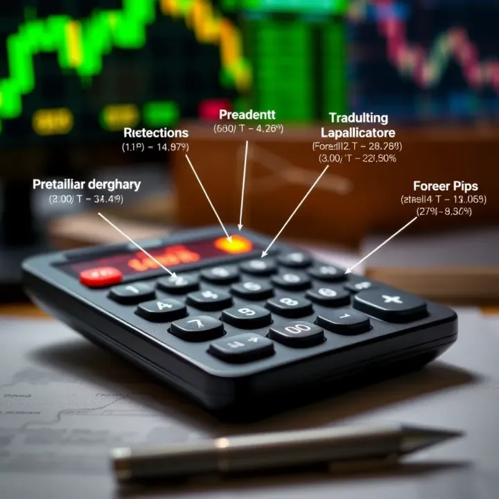 Diagram explaining different types of pip calculators and their formulas for Forex trading
