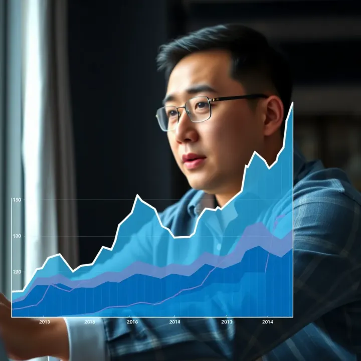 Graph showcasing the growth and impact of cryptocurrency platforms influenced by Ben Zhou’s leadership