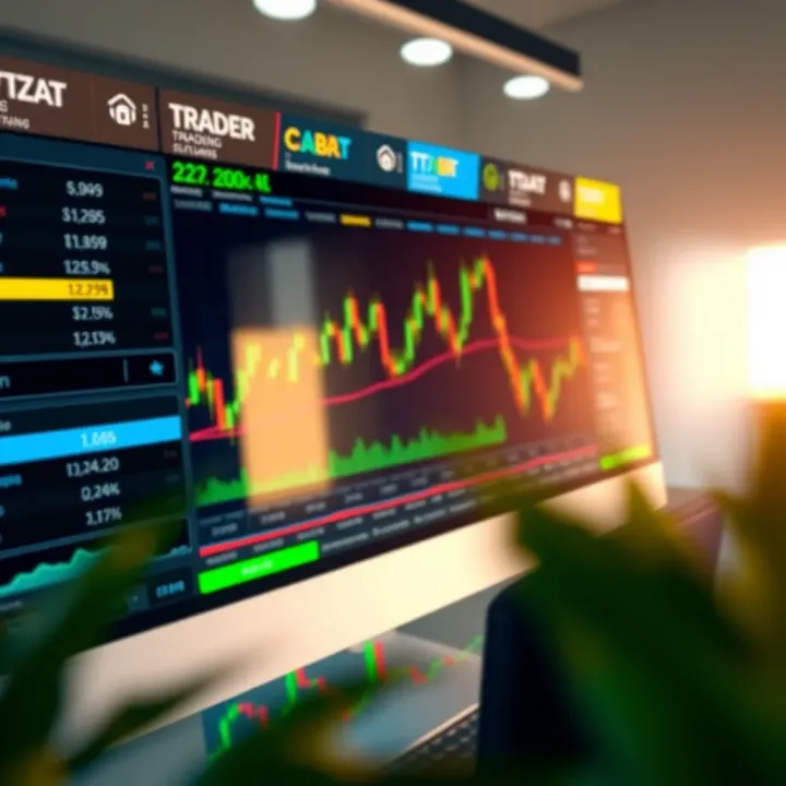 cTrader trading platform interface showing market charts and trading tools