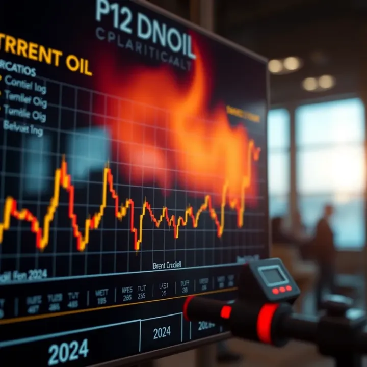 Graph showing the recent fluctuations and trends in Brent crude oil prices