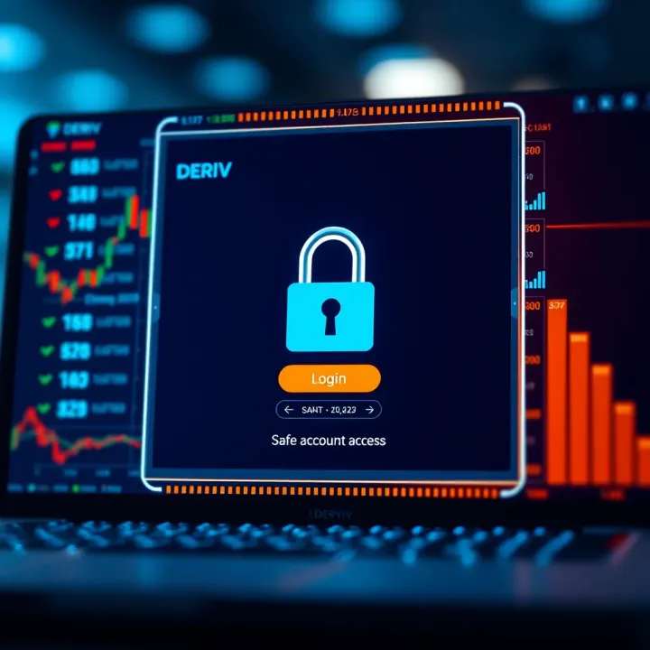 Safe Account Access on DERIV Trading Platform Secure login screen highlighting safe account access on DERIV trading platform