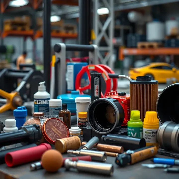 Diverse Range of Products from Different Manufacturing Sectors Various manufactured products showcasing diversity in industrial production