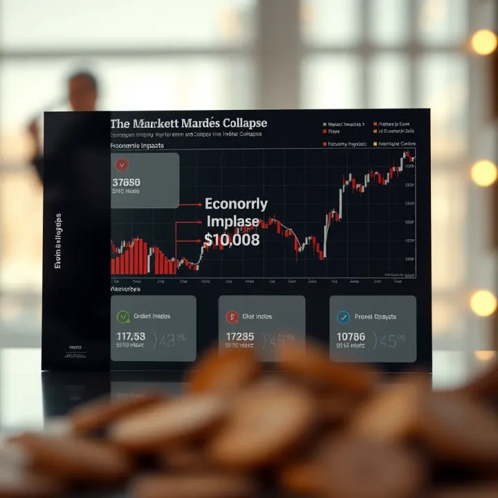 Diagram showing economic impact and recovery strategies following market index collapse