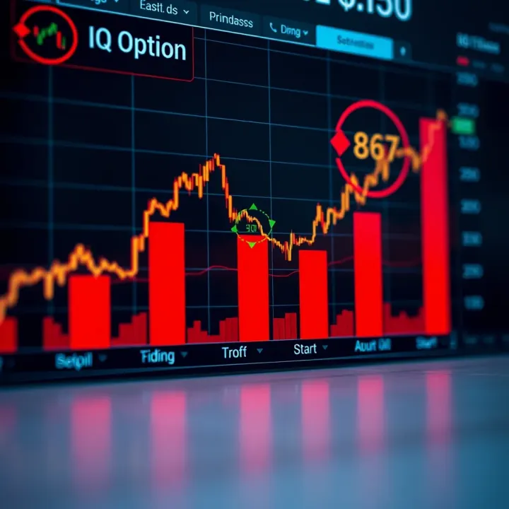 Graph displaying upward trends with trading strategy tools highlighted