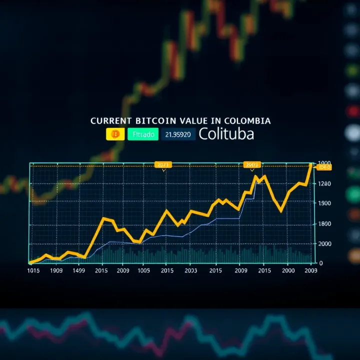 Graph showing the current trend of Bitcoin value in the Colombian market