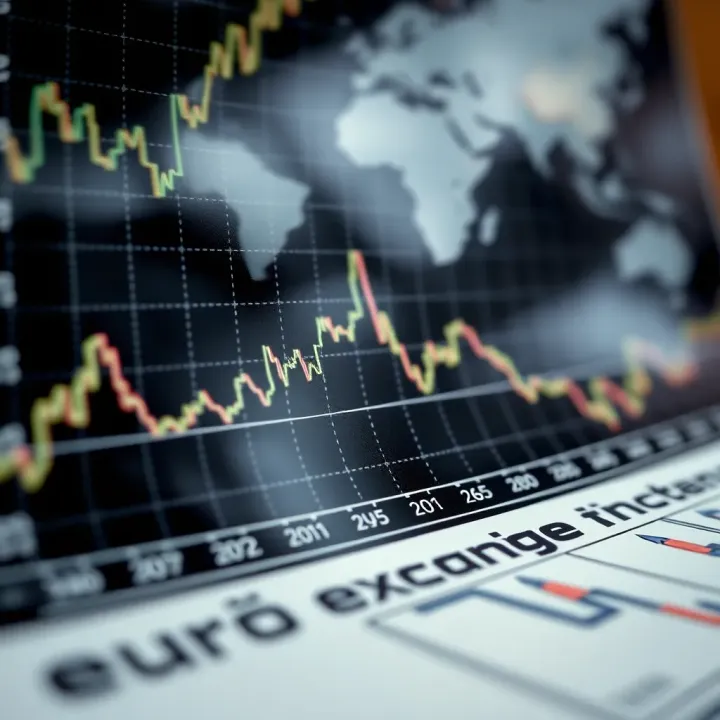 Euro Exchange Rate Trends Influenced by Economic and Political Factors Graph showing euro exchange rate trends against the US dollar influenced by economic and political factors