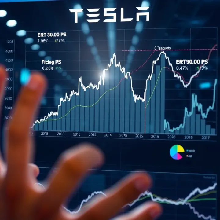 Chart illustrating key factors impacting Tesla stock value
