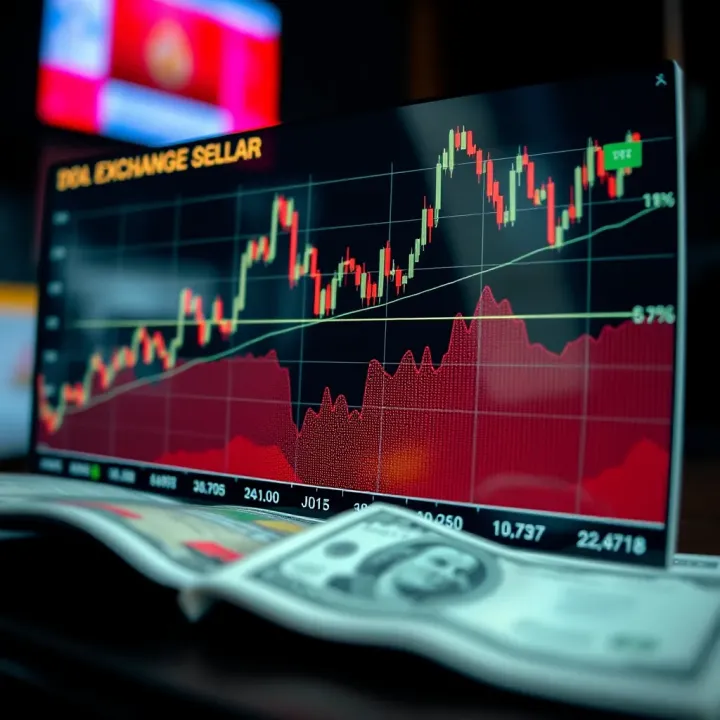 Graph showing fluctuations of the dollar exchange rate in Colombia