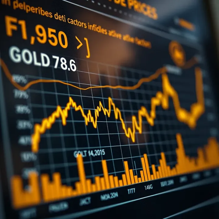 Graph showing gold price fluctuations influenced by economic and geopolitical factors