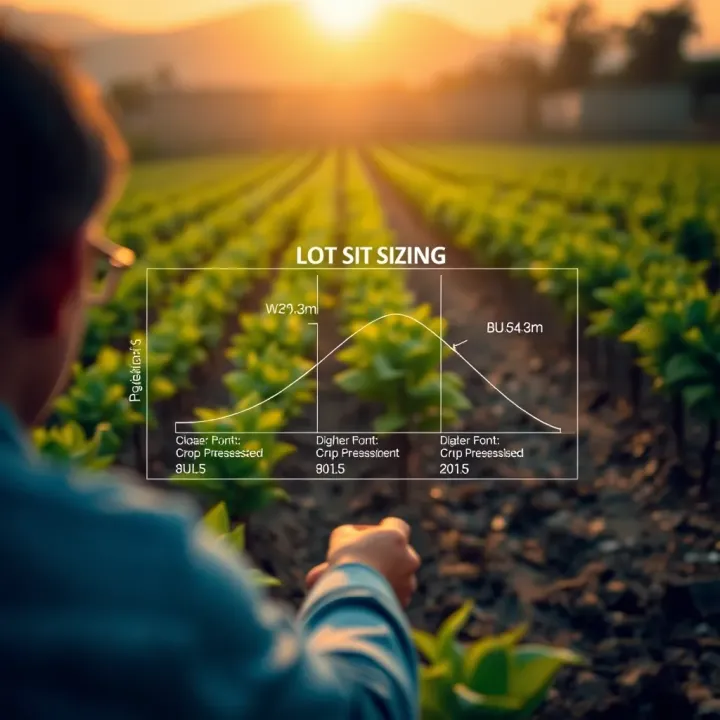 Diagram illustrating various types of lot sizing methods used in agricultural planning